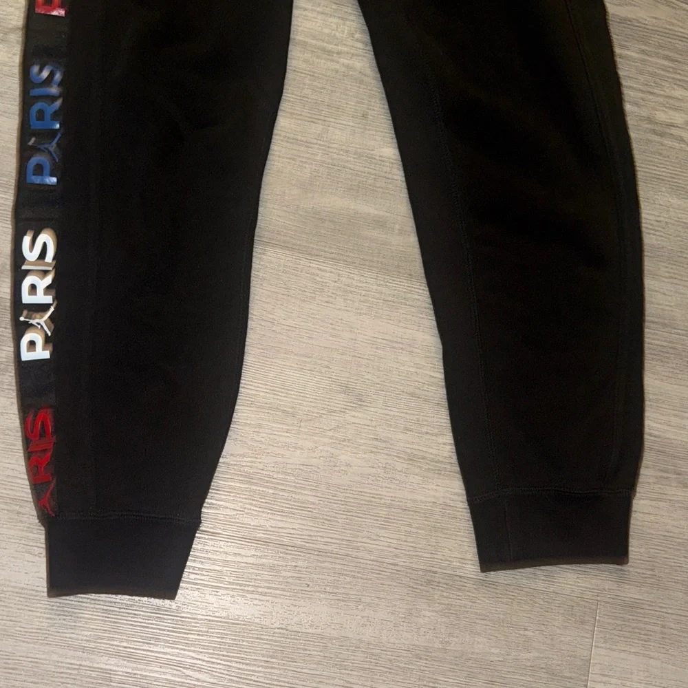Mens Black Joggers with Paris Logo